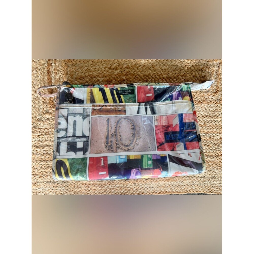 Rare Vintage Kate Spade Decade 10th Anniversary Zip Top Clutch Y2K